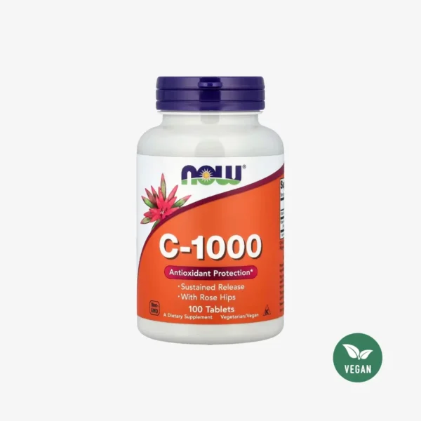 Vitamin C tablete NOW C-1000 je proizveden po tehnologiji počasnega sproščanja. Ima vlogo pri delovanju imunskega sistema, zaščiti celic pred oksidativnim..