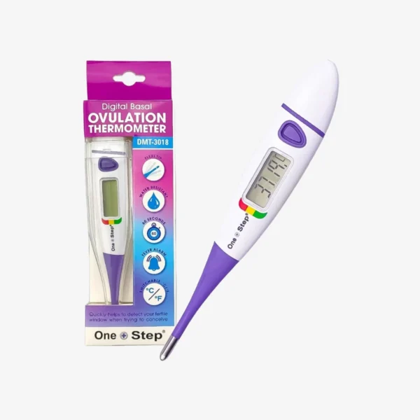 Bazalni termometer OneStep natančno meri bazalno temperaturo in pomaga prepoznati ovulacijo ter plodne dni.