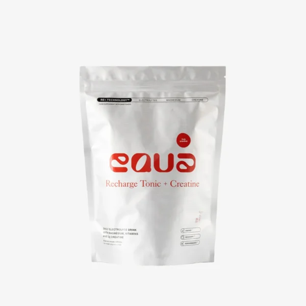 Recharge Tonic + Kreatin — elektrolitski napitek z 3 g kreatina, vitamini in magnezijem. Poveča energijo, podpira regeneracijo ter izboljšuje koncentracijo.