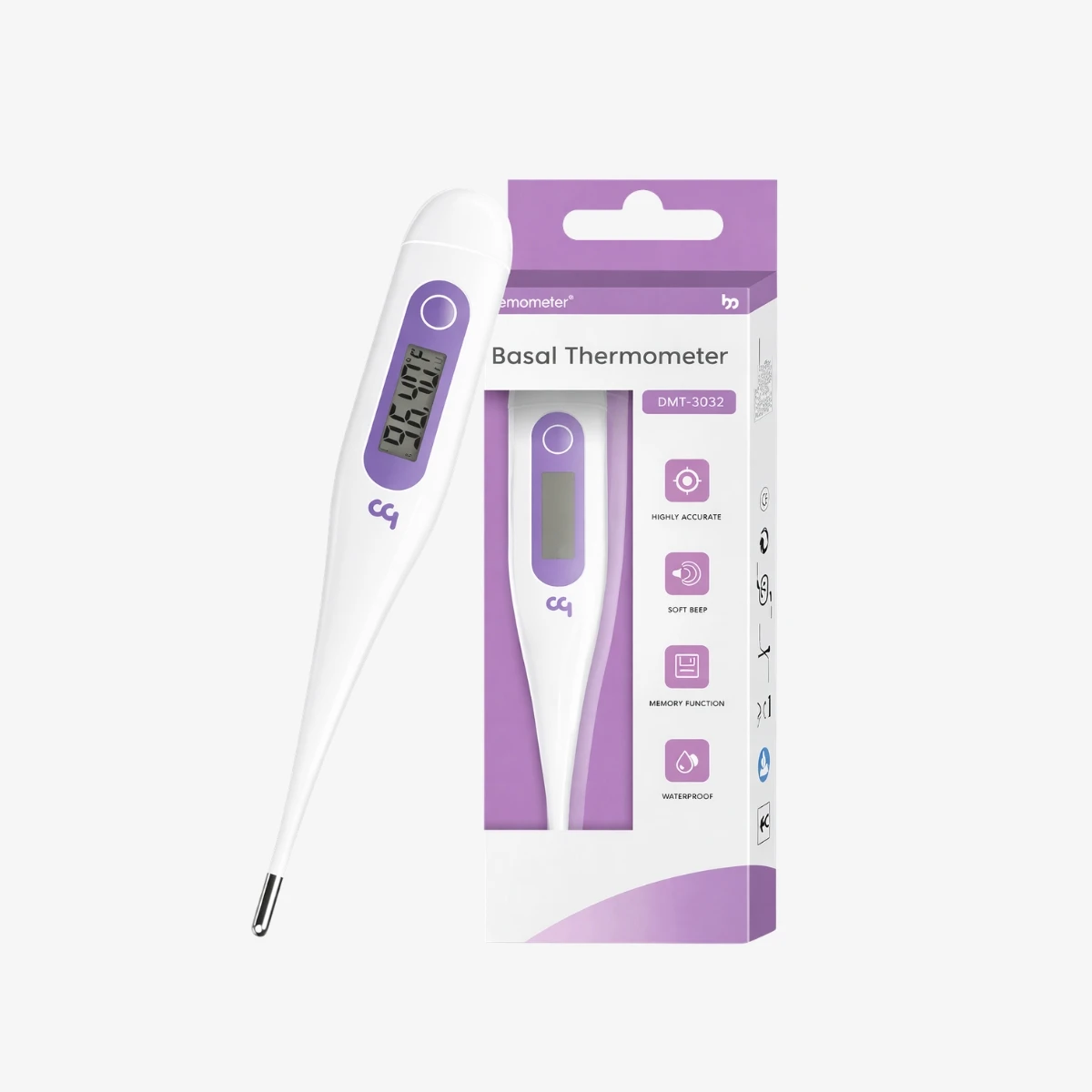 Digitalni bazalni termometer VincaLite omogoča merjenje bazalne telesne temperature vsak dan v tvojem ciklu, kar pomaga pri določanju in napovedi ovulacije.