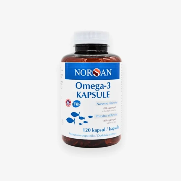 Norsan Omega-3 Total kapsule – 1.500 mg omega-3 dnevno. Naravno ribje olje, prečiščeno, brez spahovanja. Izberi kakovost zdaj.