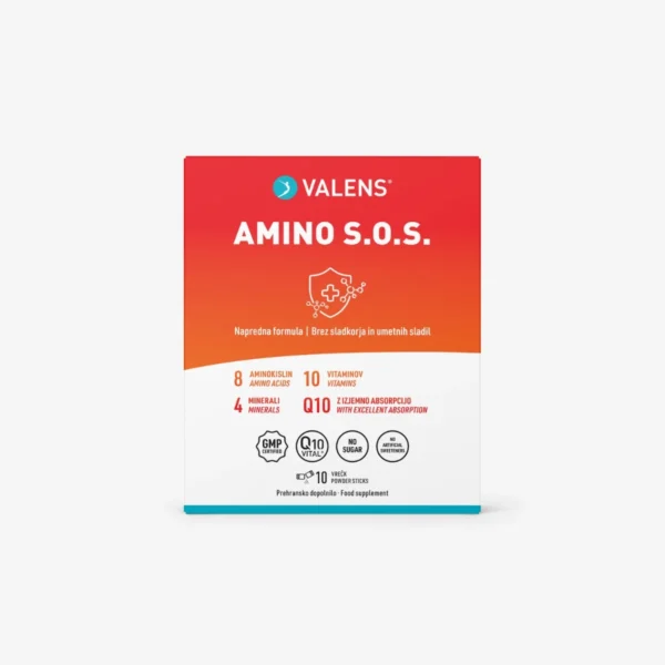 Valens Amino S.O.S. je inovativno prehransko dopolnilo, namenjeno podpori imunskega sistema, še posebej ob prvih znakih slabega počutja.