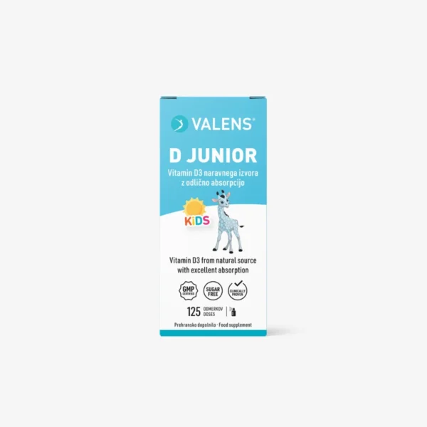 Valens D Junior ustno pršilo je naravni vitamin D za otroke, z odličnim okusom jagode. Vsebuje preverjene in najkvalitetnejše surovine.